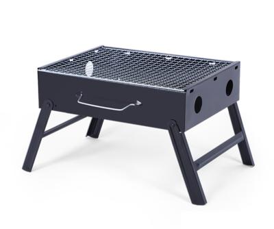 China Folding Portable Folding BBQ Grills Box Shape BBQ Charcoal Grill For Picnic Camping Outdoor Activities for sale