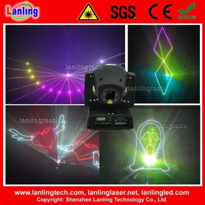 China Animation Text Logo Laser 800mW RGB Moving Head Laser Stage Light for sale