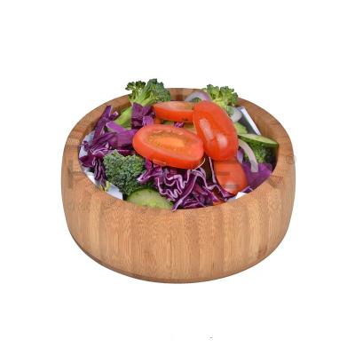 China Viable Custom Logo Large Capacity Bamboo Salad Bowl for sale