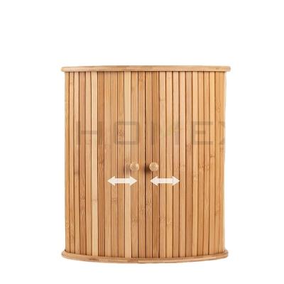 China Sustainable High Quality Bread Holder Bread Storage Container , Bamboo Bread Box With Lid For Kitchen for sale