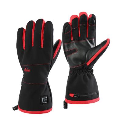 China 2021 New Arrival Windproof 7.4V Rechargeable Battery Heated Ski Gloves For Winter Outdoor Sports for sale