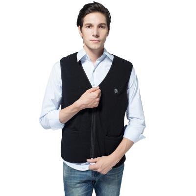 China Anti-pilling Men Winter Thermal Heated Vest 7.4V Li-ion Rechargeable Battery Heated for sale