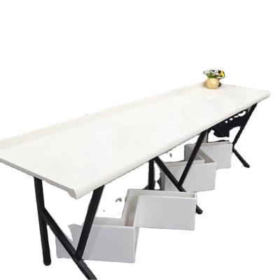 China 2022 eco-friendly kfc work table,acrylic solid outdoor stone top dining table for sale