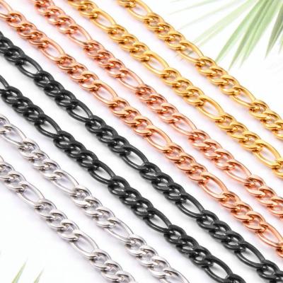 China FASHION Makers Head Low Moq Gold Silver Stainless Steel Figaro Chain Titanium Necklace For Men Women Jewelry for sale