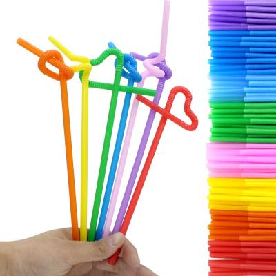 China Restaurant Cafe 100 PCs 10.3 Inch Disposable Plastic Drinking Straws Straws for sale