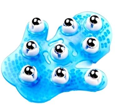 China Body Cellulites Smoothing Massage Glove Palm Shaped Massager With Rotating Roller for sale