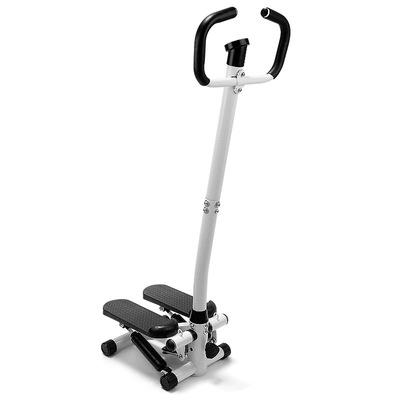 China Home Use Mini Stepper Exercise Equipment Adjustable Stepping Machine With Handlebar LCD Monitor Track Data Climber Cardio For Women Men for sale