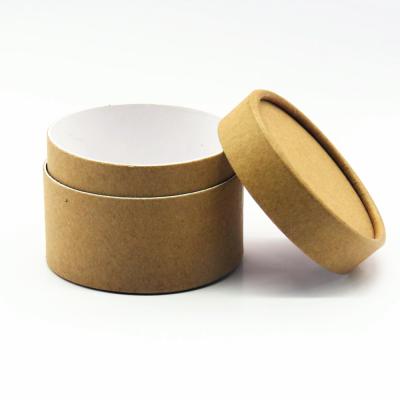 China Manufacture Sales Small Brown Kraft Paper Tube Case Round Strong Perfume Tea Cylinder Box Packaging for sale