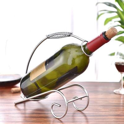 China Metal Viable Large Wine Rack 5L Wine Rack Handle Portable Winery Display Wine Rack for sale