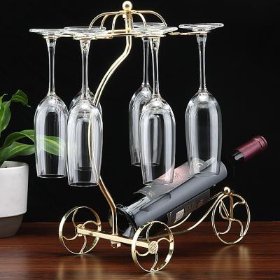 China Viable Fashionable Furniture Disassembly Chariot Wine Glass Rack 1 Bottles Wine Rack for sale