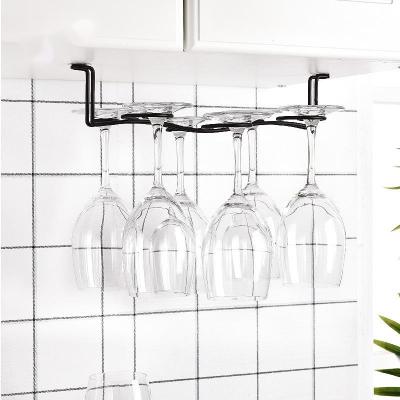 China Contemporary Six-Cup Household Necessities Red Wine Daily Glass Rack Drain Hanging Glass Shelf Rack for sale