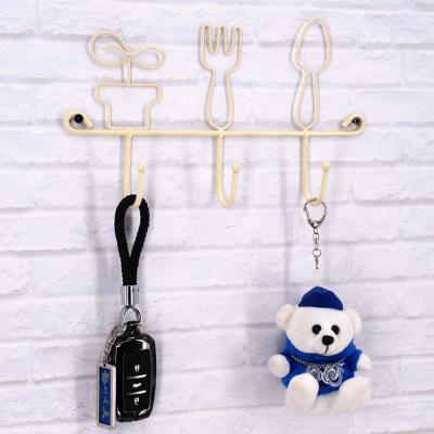 China Viable Creative Clothing Hook Behind The Front Door Key Hanger Cloakroom Hook Kitchen Sundries Storage Hook for sale