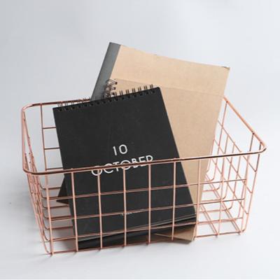 China Sustainable Snack Iron Art Receiving Stackable Basket Wire Storage Shelf For Kitchen for sale