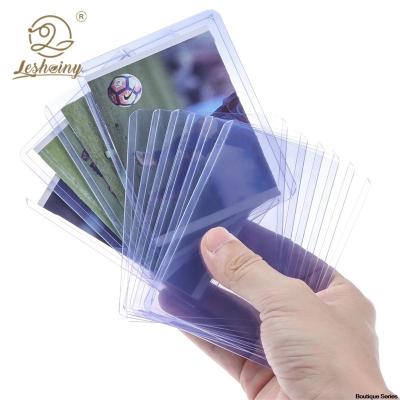 China Diamond Corner Leshiny High Quality 35pt Card Holder Toploader PVC Card Sleeves 3