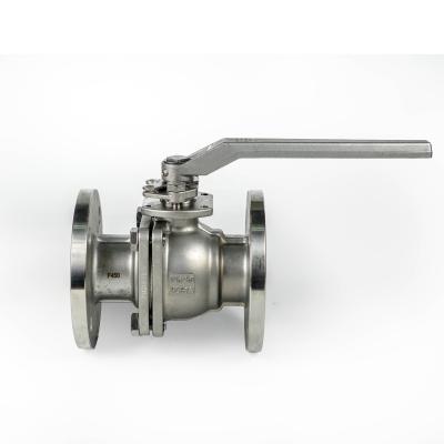 China 10K-80 SCS13 Refined Stainless Steel Flanged Ball Valves With Handle for sale