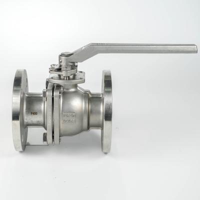 China 10K-32 SCS13 Refined Stainless Steel Flanged Ball Valves With Handle for sale