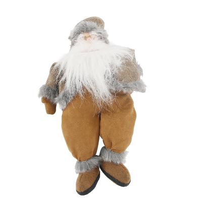 China SIHE 2021 Plush Toy Wholesale Hot New Design Long Beard Christmas Decorations Stuffed Father Christmas Position Toy Gift for sale