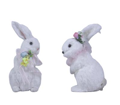 China 2021 new arrival artificial simulation Easter bunny decoration ornaments Easter bunny for home decoration for sale