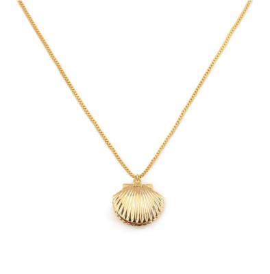 China Newest CLASSIC STARLAND Jewelry Fashion Box Opened&Closeed Sea Shell Necklace Gold Plated Pendant Necklace for sale