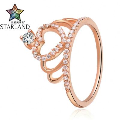 China Free collocation Ring Best of style 12348 minimalist minimalist STARLAND style selling crown rings jewelry zicon for sale