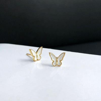 China FASHIONABLE STARLAND Jewelry S925 Sterling Silver Butterfly Earrings Gold Plated Earrings FOR Lady From China Manufacturer for sale