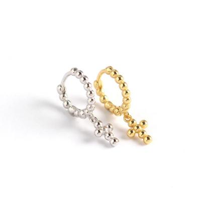 China 2020 FASHIONABLE STARLAND Jewelry S925 Sterling Silver Earring Cross Sterling Luxury Gold Plated S925 Earrings From China Manufacturer for sale