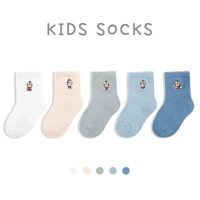 China 2021 Autumn and Winter Children's Socks New Superman Cartoon Boys and Girls Antibacterial Animal Baby Socks Princess Embroidered Children So for sale