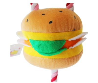 China Viable Burger Plush Squeaker Pet Toy, Pet Product Zanies Dog Toys for sale