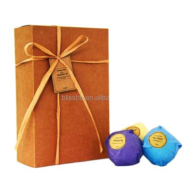 China Therapeutic Effect OEM Wholesale Price Bath Fizzer Ball Bath Bomb Gift Set Therapy Bath Bomb For Women for sale