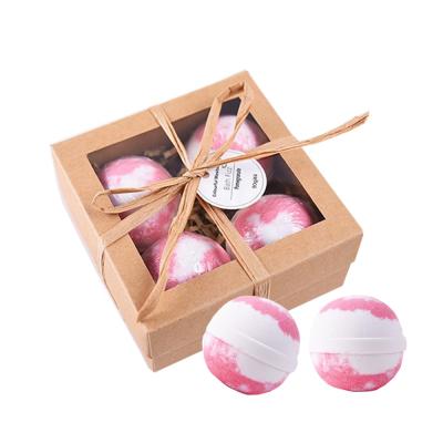 China Body Skin Care Customized Natural Fizzer Label Fizzer Bath Bomb Colorful Bath Bomb Gift Set for sale