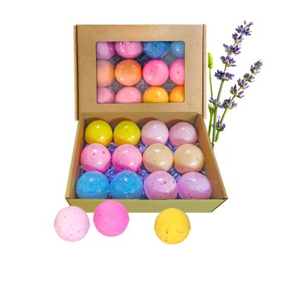 China Hot Selling Hotel Home Travel Spa Gift Set For Christmas Scented Organic Colorful Fizzy Ball Bath Bomb for sale