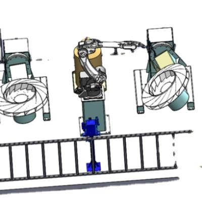 China Hotels automatic arc welding robot workstation use barrier welding robot, manual to robot welding for sale