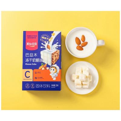 China Rich Calcium Almonds Freeze Dried True Cheese Cube Alomonds Block for sale