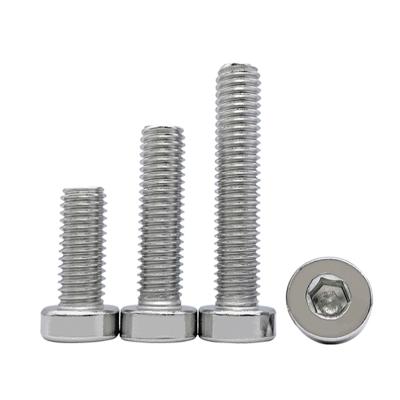 China 304 Stainless Steel Hexagon DIN7984 Cup Thin Head Hex Socket Machine Screws for sale