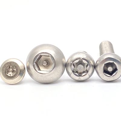 China Tamper Proof Stainless Steel Iron SS Screw Thumb Pan Customized Socket Knob Torx Flat Brass Cap Round Head Anti-Theft for sale