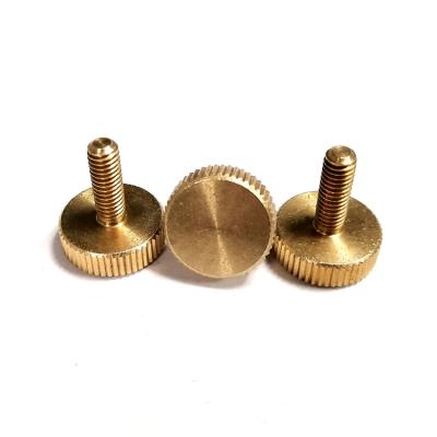 China M1 M6*8 1inch10/32 DIN653 Flat Flat Head Knurled Thumb Screw Brass Knurled Screw for sale