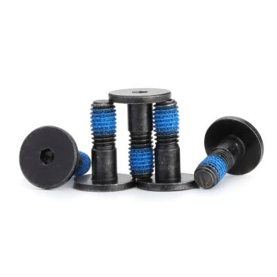 China Matte Black Ultra-Slim Allen Hexagon Socket Half Thread Head Screws with Nylon Patch for sale