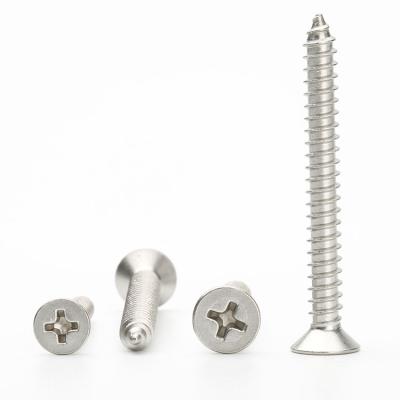 China Screws Wholesale SS304 SS316 Stainless Steel SS Countersunk Self Tapping Screw for sale