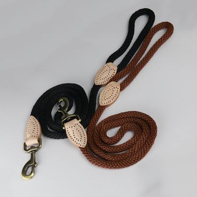 China Reflective Luxury Nylon Cotton Rope Dog Leash Personalized Dog Collar and Leash Set for sale