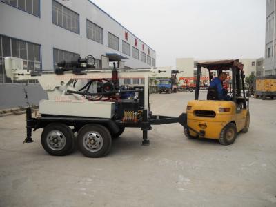 China aanhangwagen goed Graafmachine met 4 wielen, Draagbaar Hydraulisch de Putmateriaal van het Omwentelings Boorwater Te koop