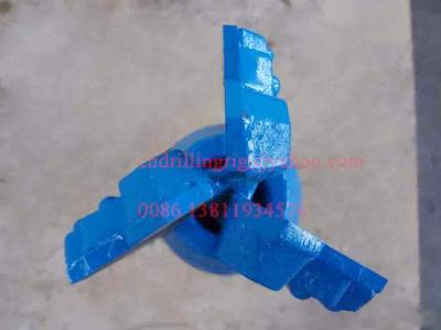 China Soft Formation Drag Bits with 3 Wings Blades Tungsten Carbide Material for sale