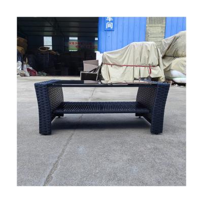 China Modern New Style Outdoor Patio Furniture Woven Synthetic Rattan wicker Dining Coffee Table chair garden furniture Sets for sale