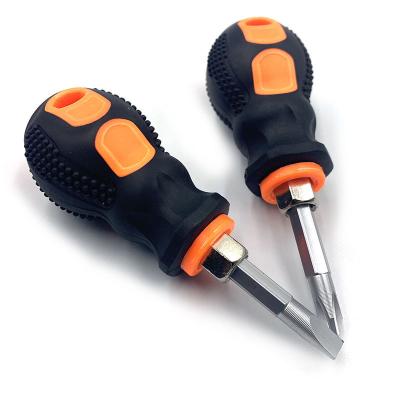 China Black Polypropylene Massage Handle Phillips Slotted Key Small Pocket Screwdriver for sale