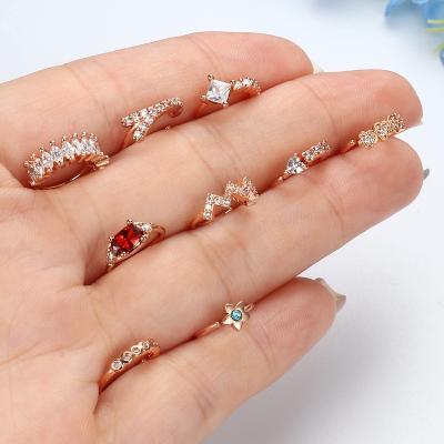 China Trendy Ring Earring Sets Jewelry Green Lightning Diamond Rook Teens Body Piercing 316L Stainless Steel Nose Stud Custom Wholesale TRENDY for sale