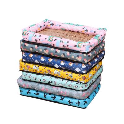 China Waterproof and Scratch-Resistant Summer Pet Mat Cool Nest Cooling Printing Oxford Cloth Square Cat Kennel Dog Kennel Pet Lair for sale