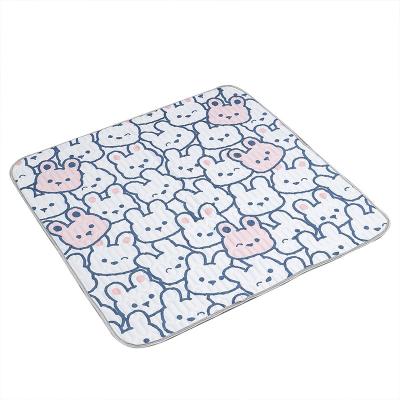 China Breathable Pet Ice Pad Latex Cotton Summer Nest Cooling Mat Various Cartoon Silk Custom Patterns Cat DOG Non-slip Ice Pad Pet Supplies for sale