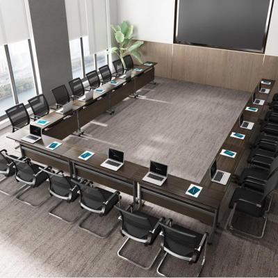 China Long Stand Foldable Rectangular Conference Table Training Office Folding Household Simple Table Furniture for sale