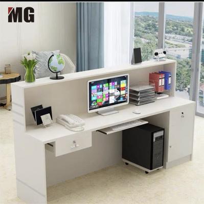 China Corner Convertible Reception Desk Beauty Salon Reception Table Single Training Establishment Cashier Desk for sale