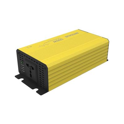 China ABS+PC+aluminum alloy 500w 12v 24v dc to 220v 110v ac 500 watt pure sine wave power inversor with dual usb auto for sale