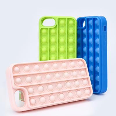 China Camera Shockproof 2CM Higher Protective Mobile Cover With Push Bubble Toys Pops It To Stir Smartphone Case for sale